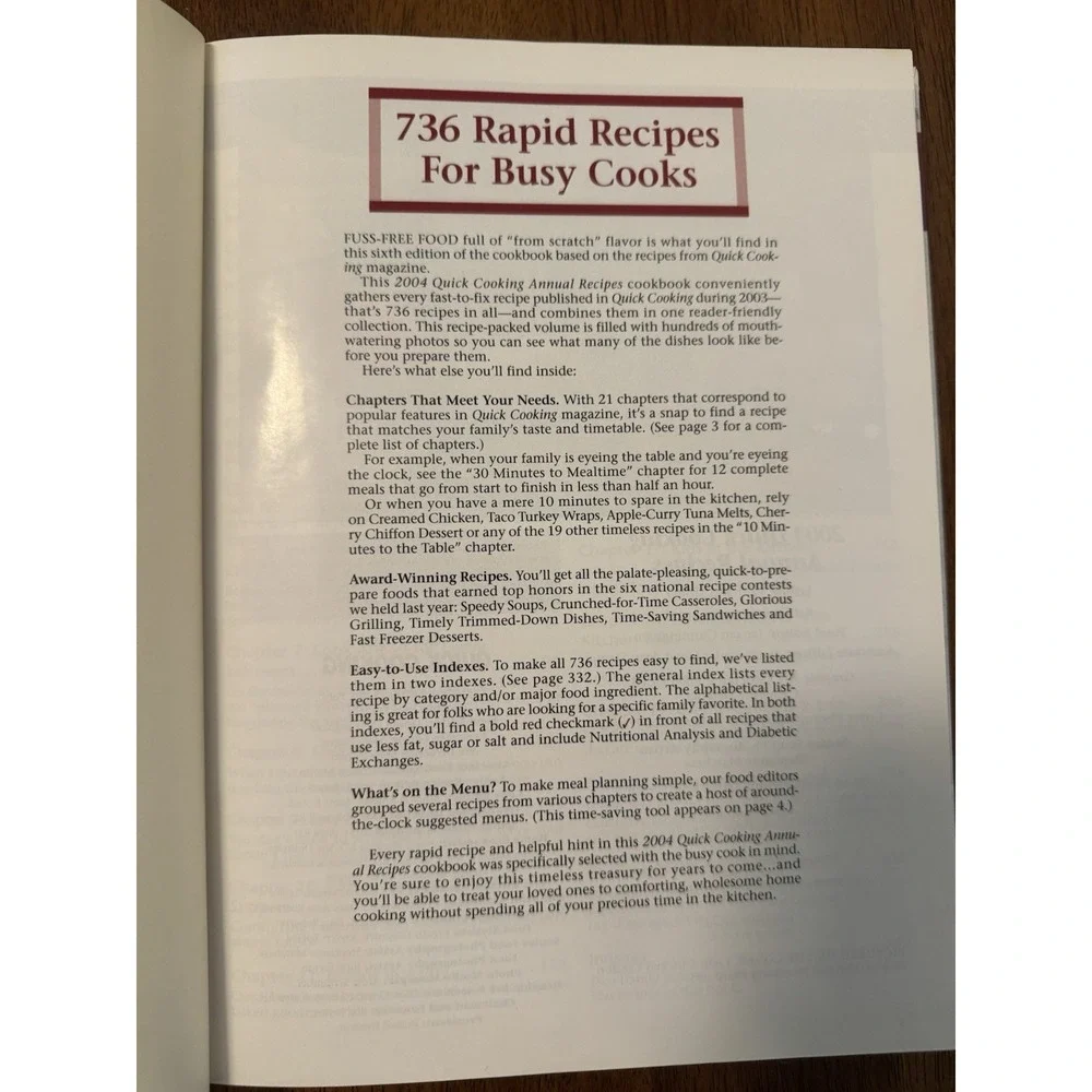 Taste of Home's Quick Cooking Annual Recipes 2004 Cookbook (English)